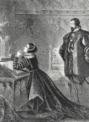 Koningin Mary in haar privé oratorium (1542-87)